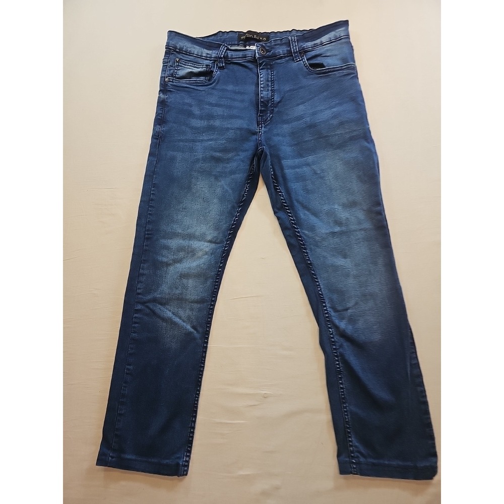 Marc Ecko Mens Cut & Sew Blue Denim Jeans Tag 34x30(inseam 27)